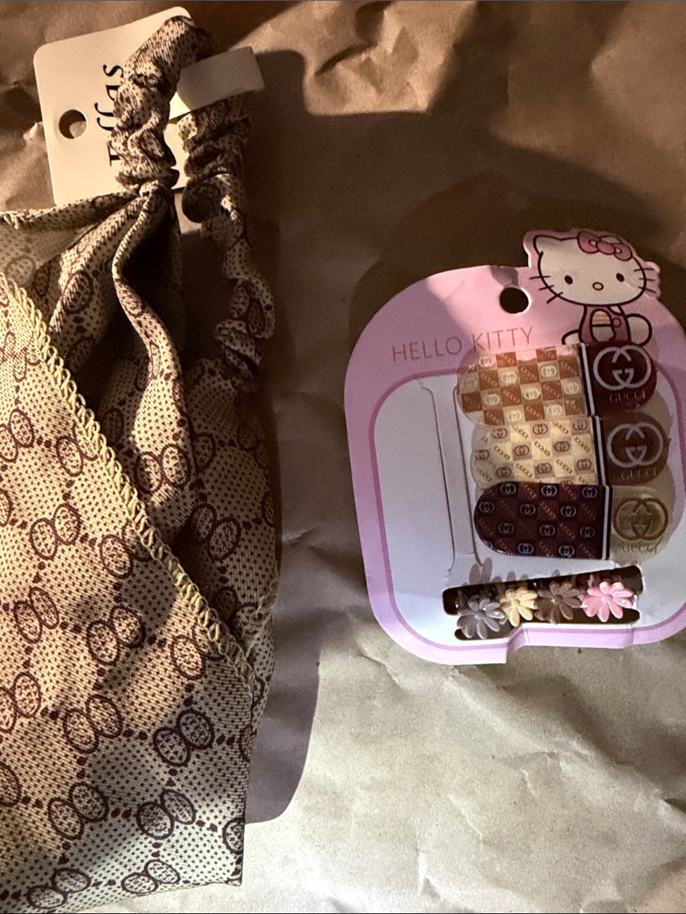 Headband and logo barrettes